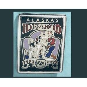 1973-97 Iditarod Dog Sled Races Anchorage to Nome -25th year pin